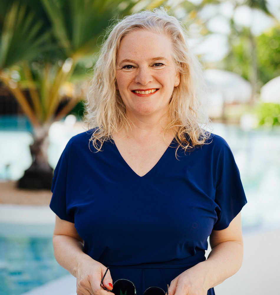 Bild von Mandy Mahne vor einer Poolanlage